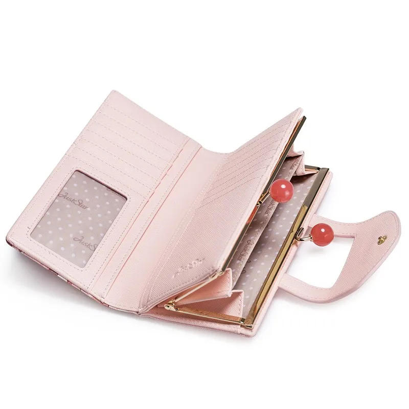 JUST STAR, известный бренд, Женский кошелек из искусственной кожи, Дамский кошелек с мультяшным принтом, подарок для девушки, Женская милая сумочка, высокое качество