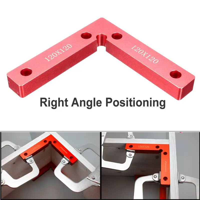 

Aluminium Alloy 90 degree Right Angle Positioning Measure Woodworking Tool Auxiliary Locator Angle Holder Assist Positioning