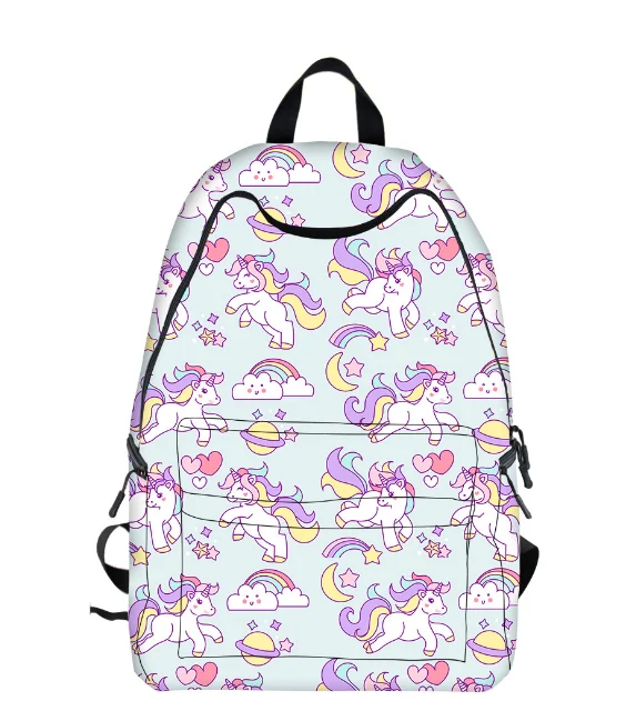 17 дюймов панда рюкзак для девочек-подростков ноутбук Mochila Feminina Unicorn студенческий школьный рюкзак женские дорожные сумки - Цвет: 012