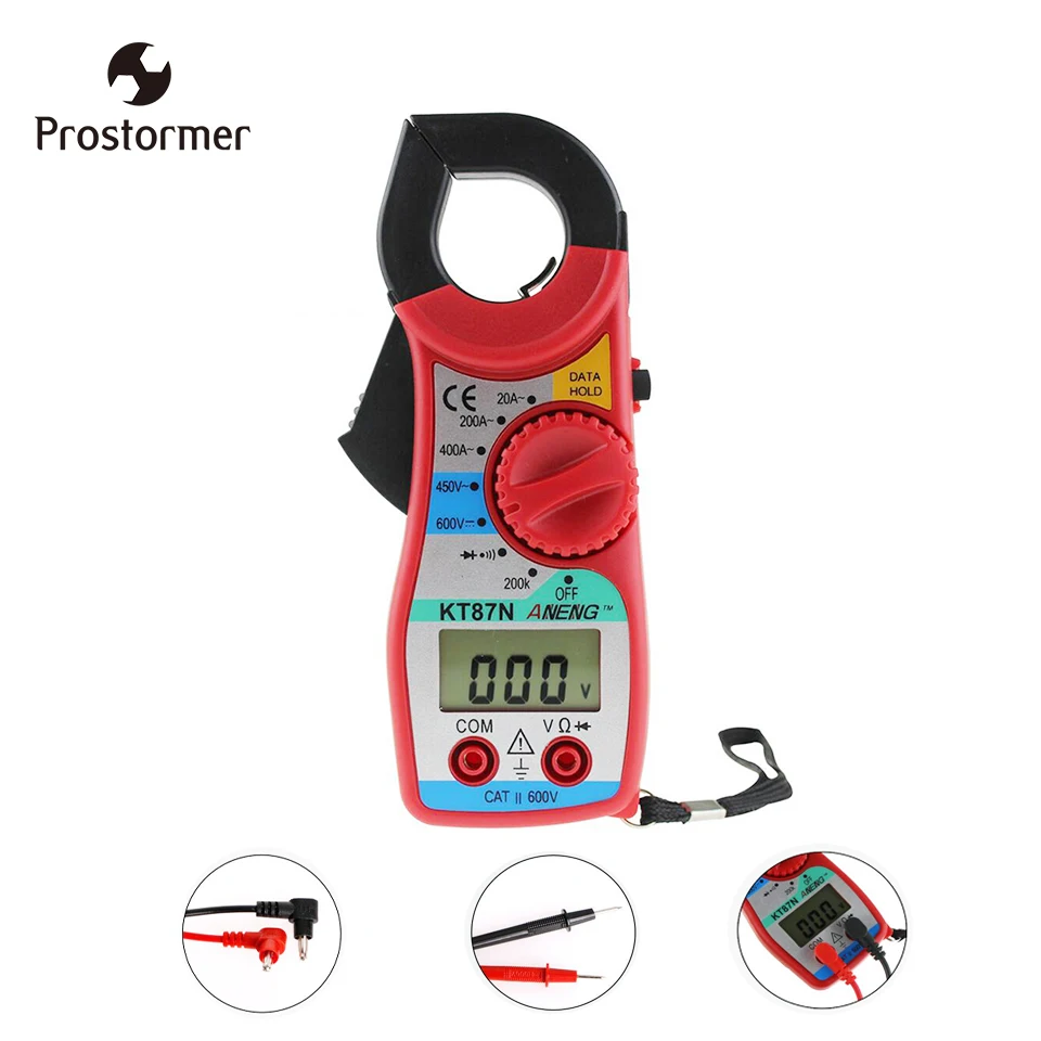 

Prostormer Digital Clamp Meter Multimeter Voltmet Electric Voltage Teste Multimeter AC/DC Portable Multi-function tester Durable