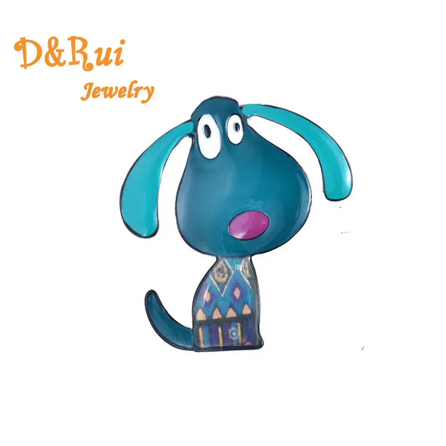 

D&Rui Jewelry Cute Dog Brooch Metal Alloy Pin Men and Women Collar Clothes Brooches Pins Fashion Animal Jewelry Wholesale Hot