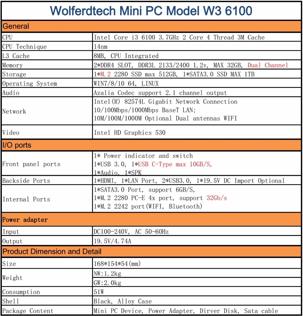 6100 Specification