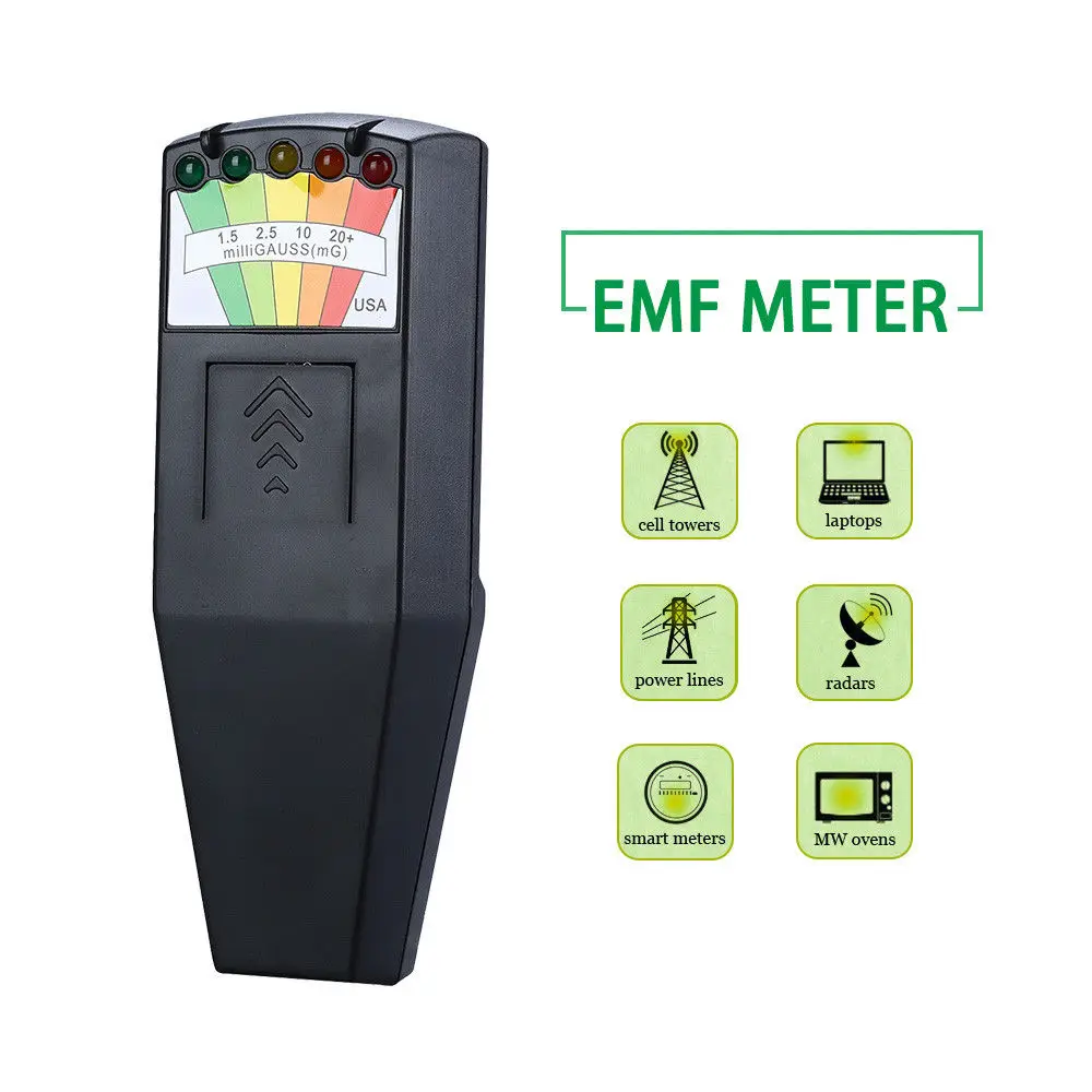 

SEESII EMF Meter Radiation Detector Electromagnetic Tester For Laptop Mobie Phone WIFI Router TV Screen House Alarm Tool