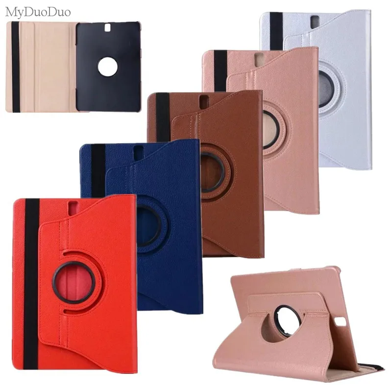 

360 Rotation Case For Samsung Galaxy Tab S2 9.7" T820 T825 PU Leather Cover Case Magnetic Smart Stand For SM-T820 SM-T825+Film