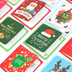 24 шт. креативные рождественские маленькие поздравительные открытки Детские Мини рождественские поздравительные открытки Новый Год
