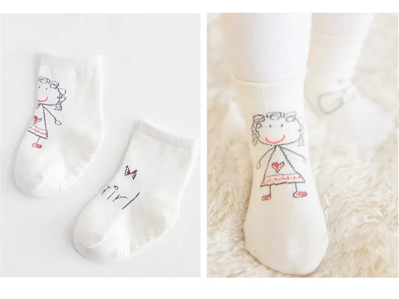 Baby Boy's&Baby Girl's Socks Asymmetric Cartoon Newborn Socks Kids Environmental Dispensing Non-Slip Breathable Socks Wholesale06