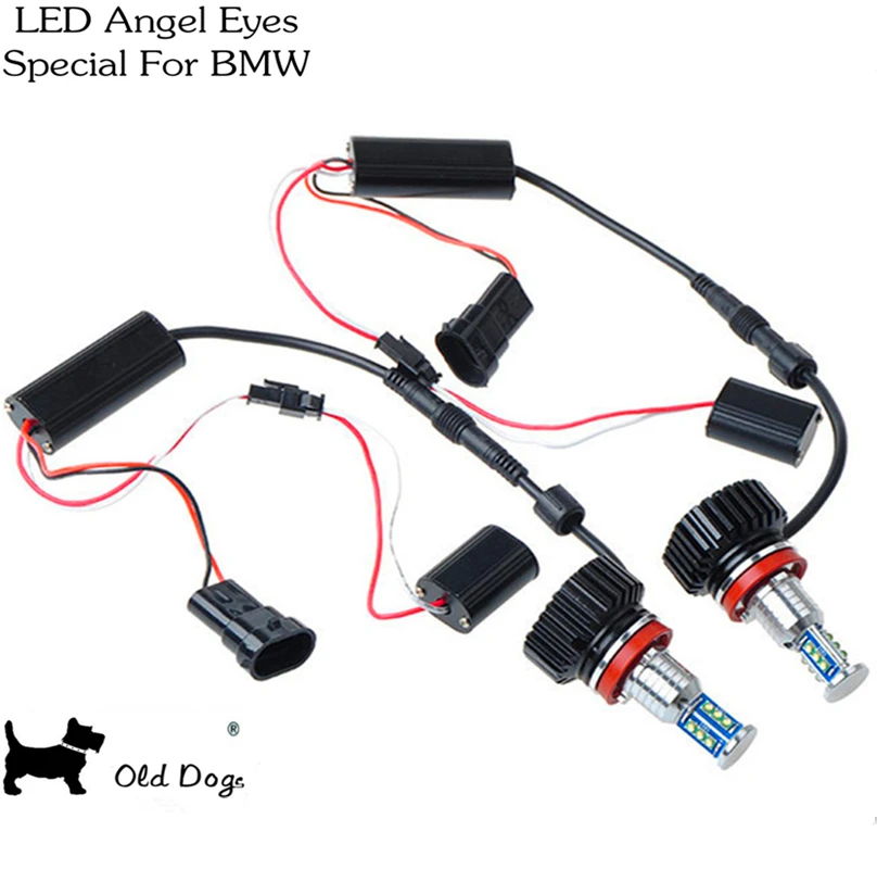 

Angel Eyes for BMW E60 E61 E63 E64 E70 X5 E71 X6 E82 E87 E89 Z4 E90 E91 E92 E93 60W H8 CREE LED chip Marker bulb car HID light