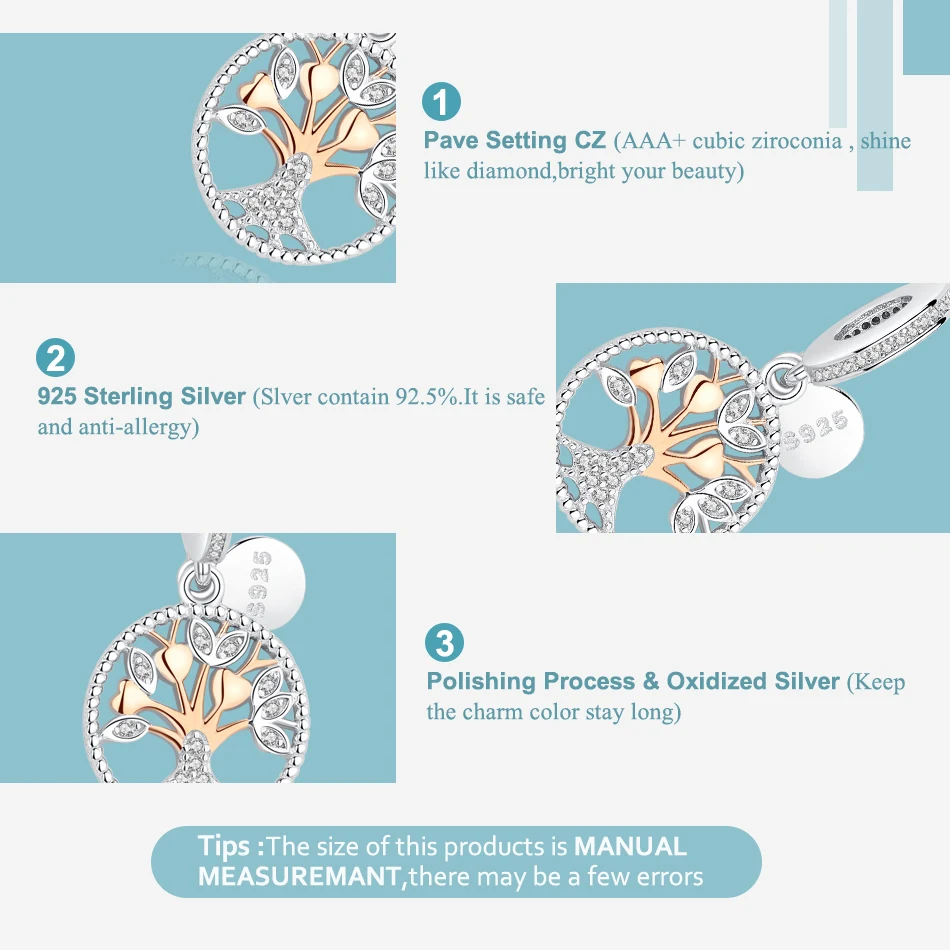 Подлинный eleshe, 925 пробы, серебряная семейная Подвеска "Древо жизни", золотая бусина, подходит к оригинальному браслету Pandora, подвеска, сделай сам, ювелирное изделие