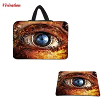 New Arrival Personality Of The Mechanical Eye Design Notebook Bag 17 10 12 13 14 15 Neoprene Bag Cases+Computer Gaming Mouse Pad