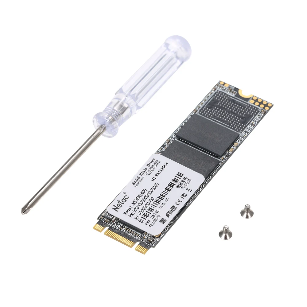 Netac N535N M.2 2280 SSD SATAIII 6 ГБ/сек. 120GB 240GB PCIe Gen3 3D MLC/TLC NAND Flash Внутренний твердотельный накопитель для ПК компьютера