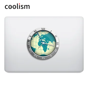 

World Time 3D Clock Colorful Laptop Sticker for Apple Macbook Decal Pro Air Retina 11 12 13 15 inch Vinyl Mac Surface Book Skin