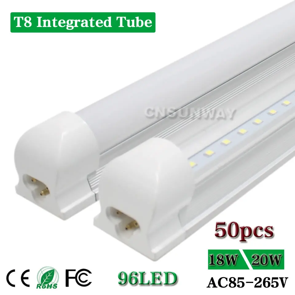 Светодио дный лампа Integrated 4ft светодио дный трубки огни T8 1200 мм 4 фута светодио дный Light Tube светодио дный люминесцентная лампа Теплый холодный