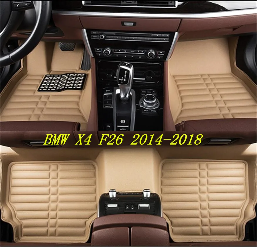 

JINGHANG Auto Floor Mats For BMW X4 F26 2014-2018 Foot Carpets Car Step High Quality Brand New Embroidery Leather Mats