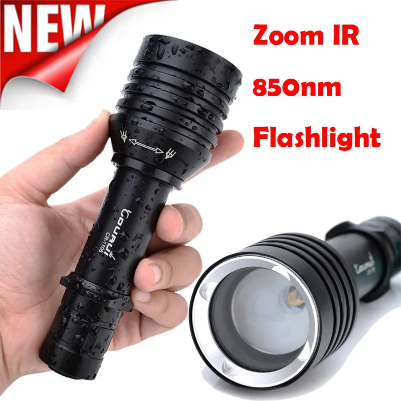 

COURUI CR-1706 Zoom IR 850nm Flashlight LED Torch Flashlight Latarka Handheld Linterna Lanterna Powerful Mini Telescopic Baton