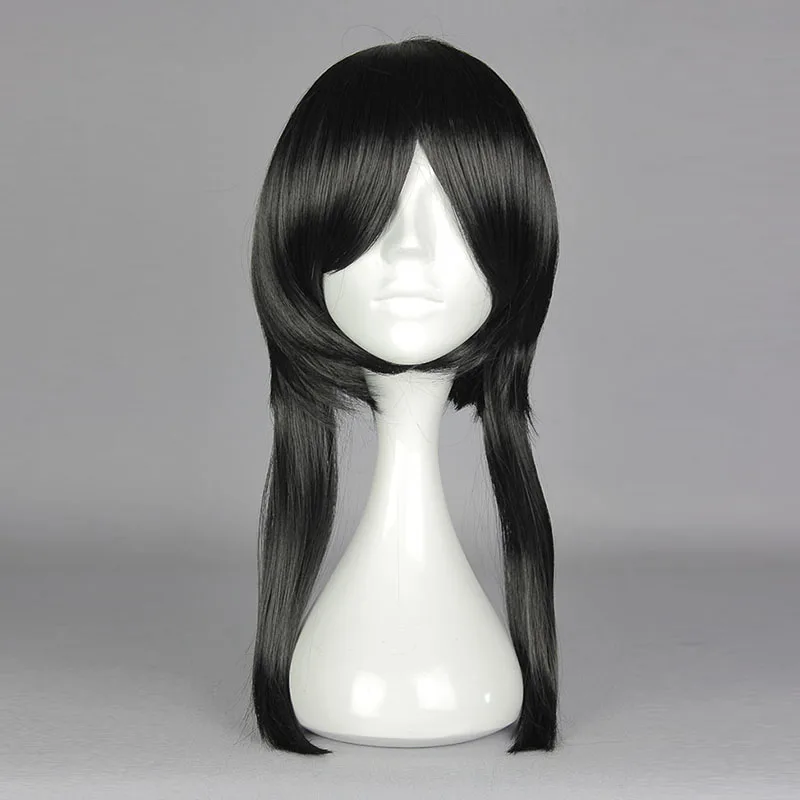 90cm Synthetic Long Black Straight Cheap Cosplay Male Wigs With
