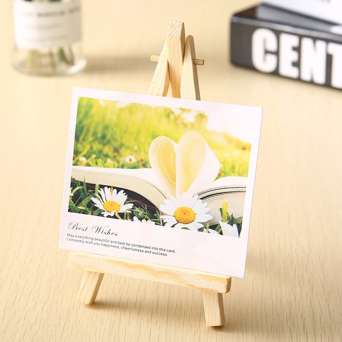 10pcs/set Wooden mini easel Stands Table Card Stand holder Small Picture Display Stand for Home Party Wedding Decoration