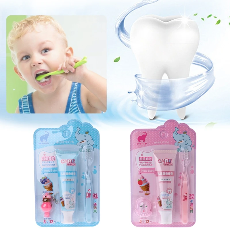 spesifikasi 1 Set Anak Buah Kesehatan Pasta Gigi Pemutih Gigi Sikat Gigi dengan Anak Hadiah W20