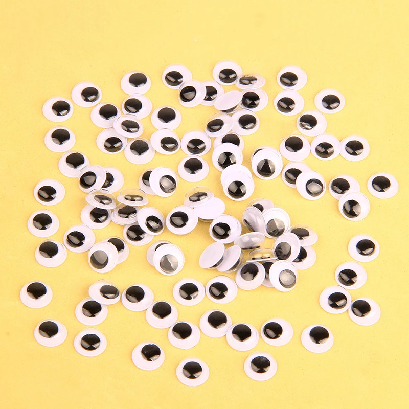 100 шт самоклеящиеся черные бегающие глазки для поделок Скрапбукинг поделки проекты искусство и ремесло для детей малыш игрушки 2 года
