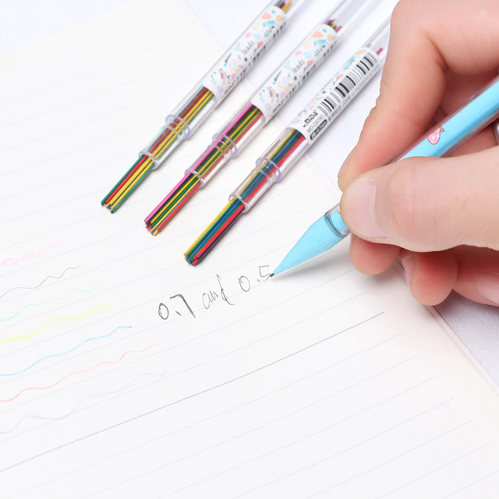 45 шт 0,5/0,7 мм цветной механический карандаш для рисования, Гладкий Карандаш для рисования, школьные офисные принадлежности