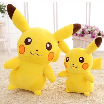

Kawaii Stuffed Anime Pikachu Plush Toy Soft Pillow Plushy Kids Doll Cute Cartoon Girls Birthday Gift for Children Car decoration