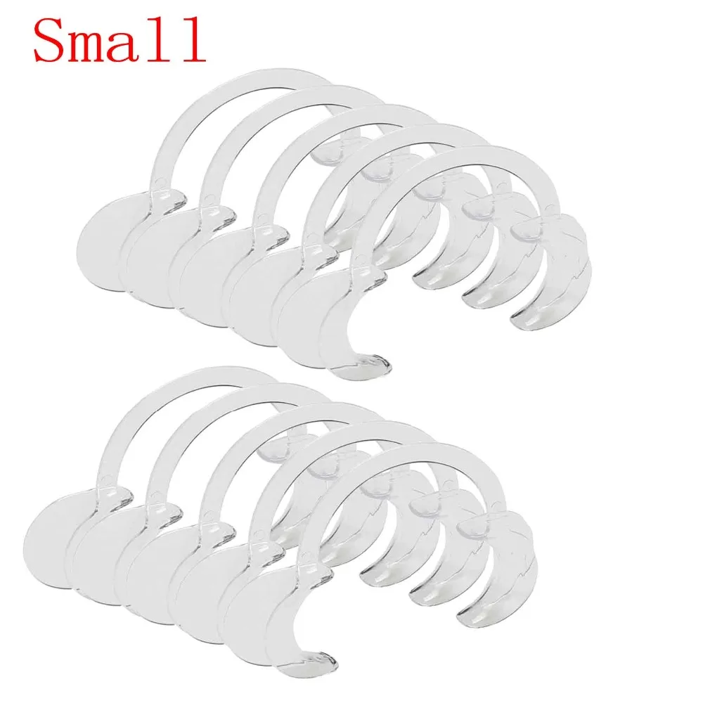 

10 pcs C-Shape Cheek Retractor Transparent Dental Mouth Opener Lip Cheek Retractor Small Size