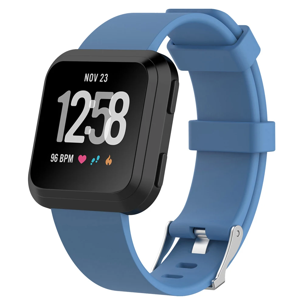 Для Fitbit Versa/Versa Lite, браслет, ремешок, браслет, ремешок для часов, высокое качество, мягкий силикон, безопасный регулируемый ремешок