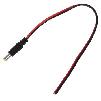 

2 Packs 5 PCS DC Male Male Connector 2.1 mm Adapter Cord for CCTV Camera