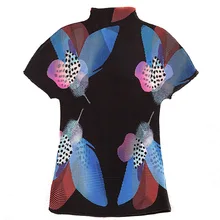 Miyake новые летние складные тонкие футболки с коротким рукавом Водолазка половина Женская плиссированная футболка