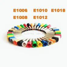 E1006 e1008 tubo isolado terminais de extremidade do cabo conector de fio terminais de fio de isolamento conector de fio de friso e1010 e1018