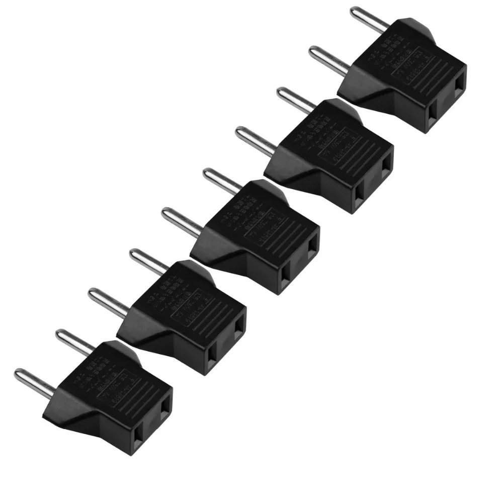 10 X 6A EU Adapter Plug USA to Euro Europe Wall Power Charge Outlet