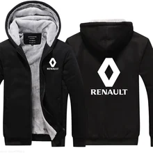 Новое поступление Зима молния Renault Толстовка Топы мужские теплые Утепленные Пальто толстовки куртки 5 цветов