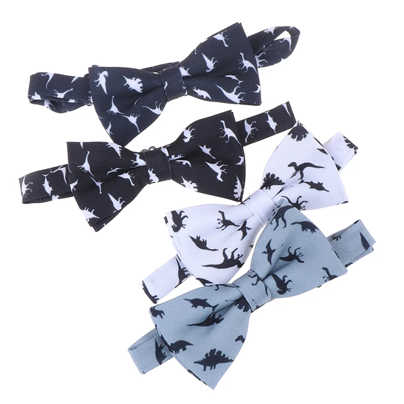 

Dinosaur Print Bow Tie For Men Polyester Silk Bowties Suit Wedding Party Accessories Male Neckwear