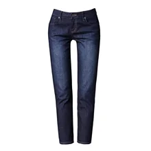 Женские джинсовые брюки прямого покроя со средней посадкой однотонные синие повседневные длинные джинсы тонкий карандаш модные джинсы AA11253