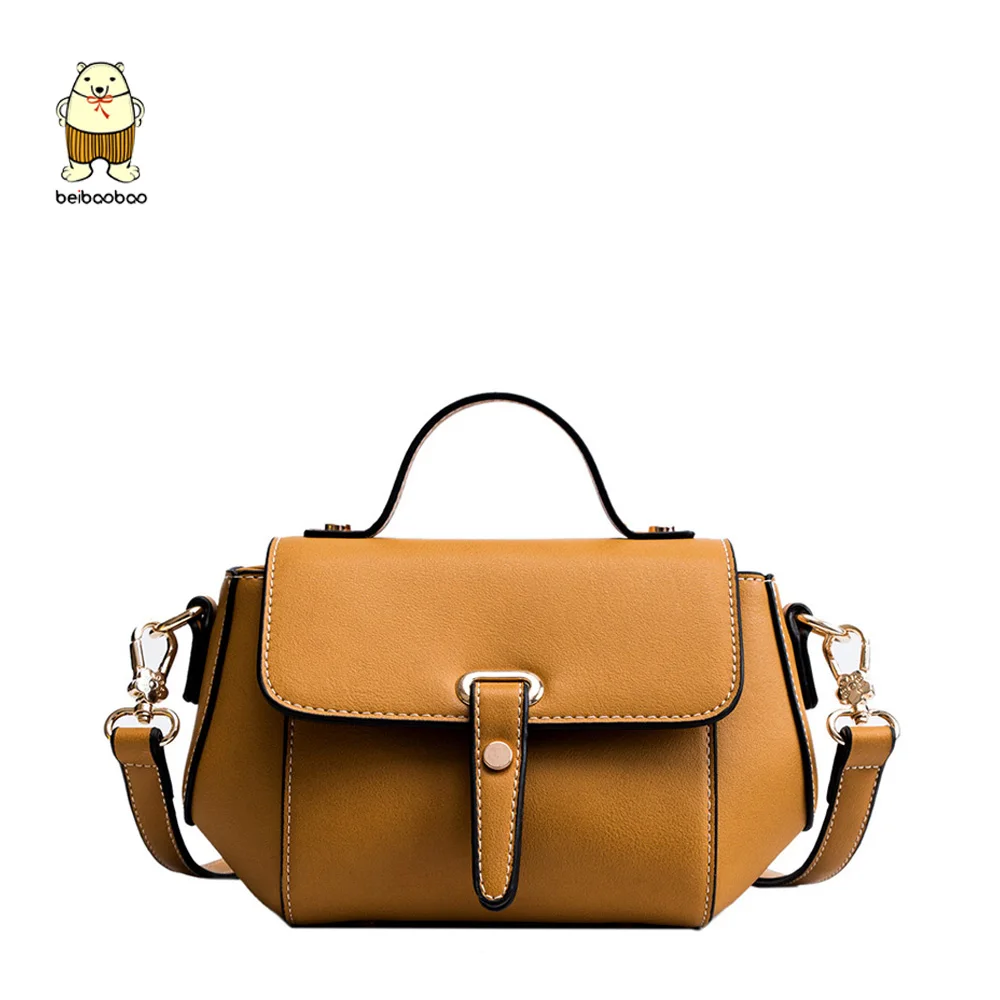 

Beibaobao New Brand 2019 Pu Leather Girl's Crossbody Women's Fashion Shoulder Bags Zipper Flip-over Dumpling Bag Candy Color Bag