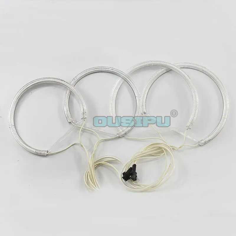 2 131mm plus 2 146 Milímetros para Bmw Faróis de Halo Boa Qualidade E46 Não projetor Anéis Kit Ccfl Angel Eyes Drl Branco 4 Anéis 10 e46 não-projetor faróis de auréola anéis ccfl