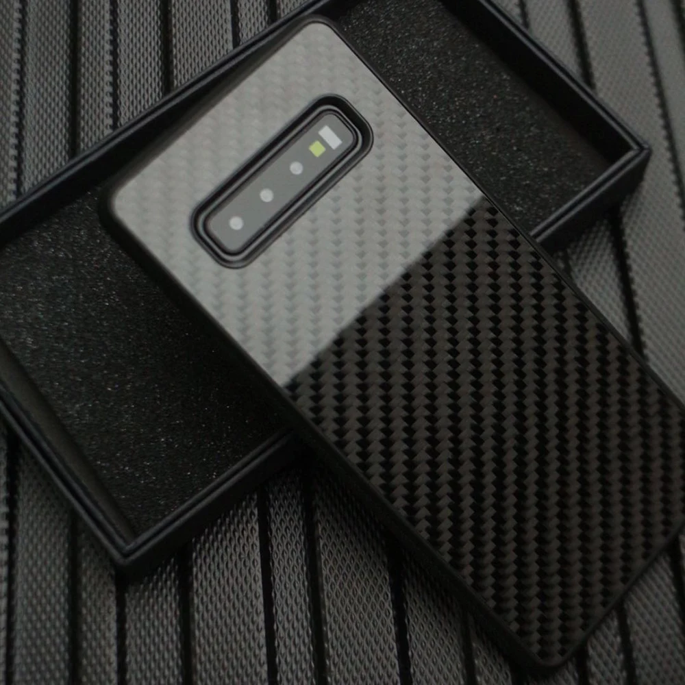 Чехол для Samsung Galaxy S10 Plus задняя крышка из настоящего углеродного волокна S10e