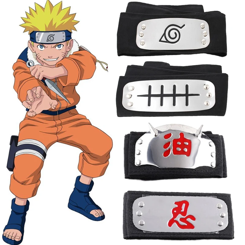 1pc Cool Naruto Forehead Fashionable Guard Headband Cartoon Anime