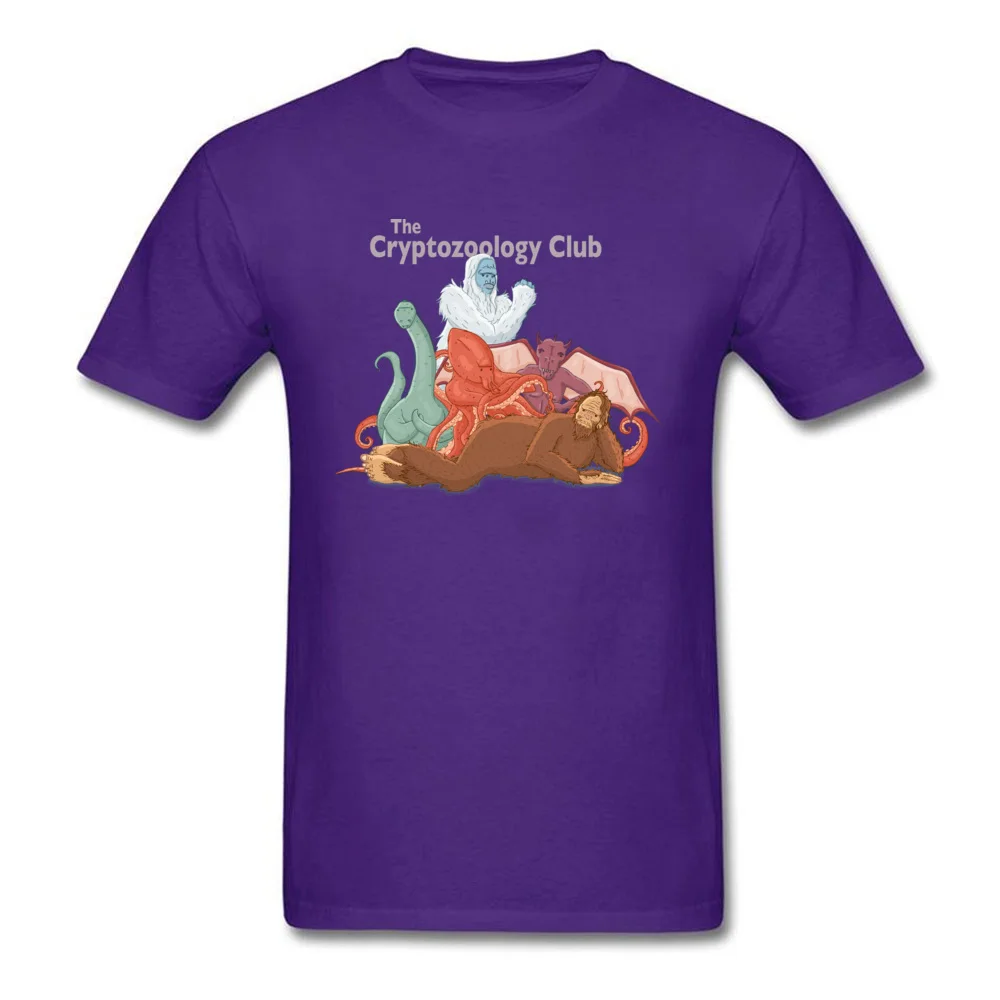 2018 Discount The Cryptozoology Club Short Sleeve T Shirt Labor Day O Neck All Cotton Tops Tees for Adult Tee-Shirt Street The Cryptozoology Club purple