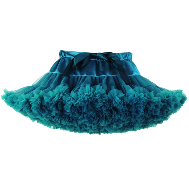 Пушистая юбка-пачка для детей от 0 до 16 лет, бальное платье для девочек, фатиновая юбка для девочек юбка-пачка для выступлений, Детская кружевная одежда балетная юбка для младенцев - Цвет: Emerald