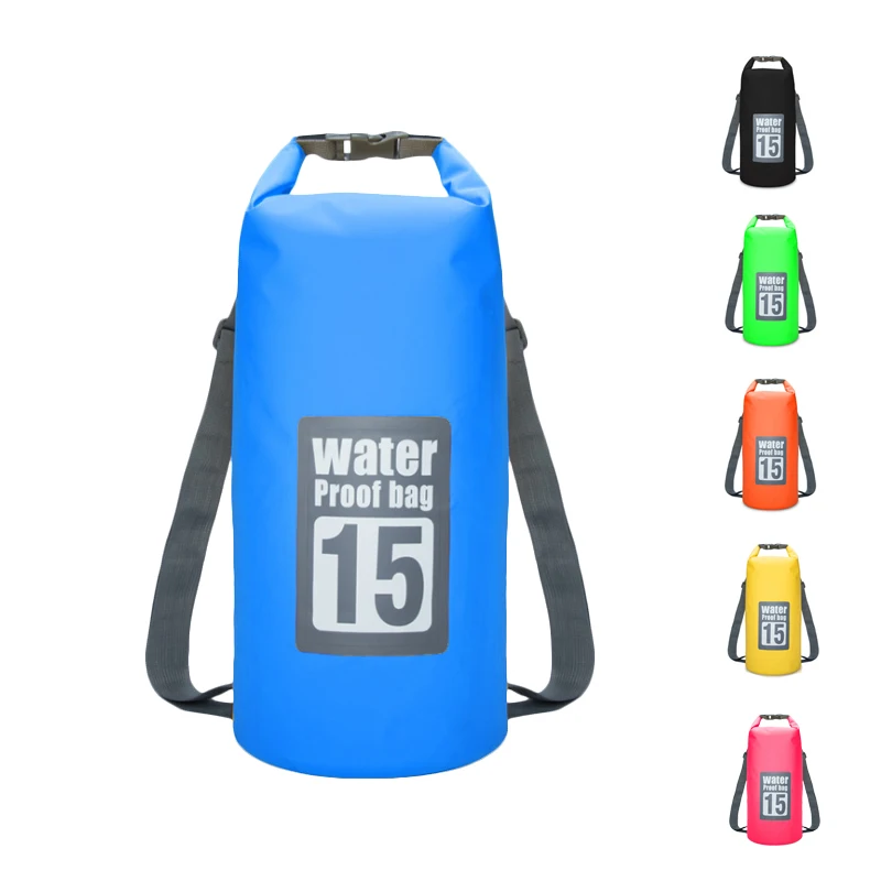 

Outdoor Storage Bag PVC waterproof bag swimming beach drifting bag double shoulder water proof bag 5L-30L High capacity