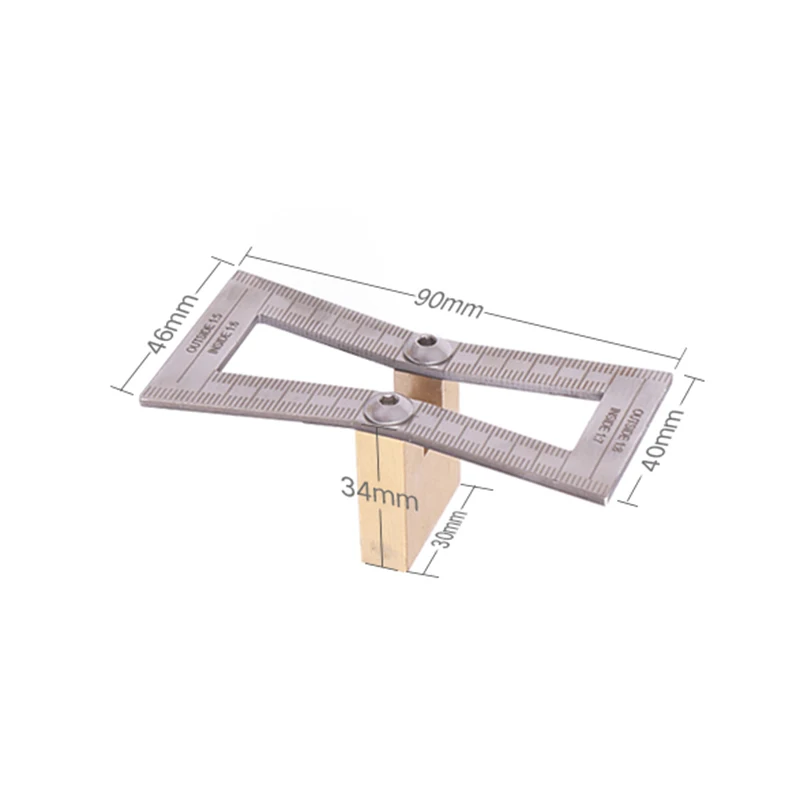 Ласточкин хвост тенон Калибр латунный маркировочный Калибр Деревообрабатывающие инструменты маркировочное устройство шаблон маркировки 1:5-1:6 и 1:7-1:8