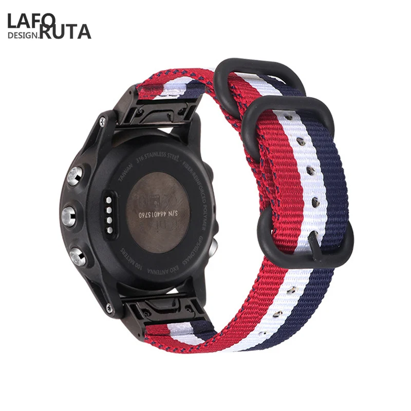 

Laforuta for Garmin Forerunner 945 935 Strap Nylon Band Fenix 5X 5 5S 3 3HR D2 S60 GPS 26MM 22MM 20MM Watch Quick Release Bands