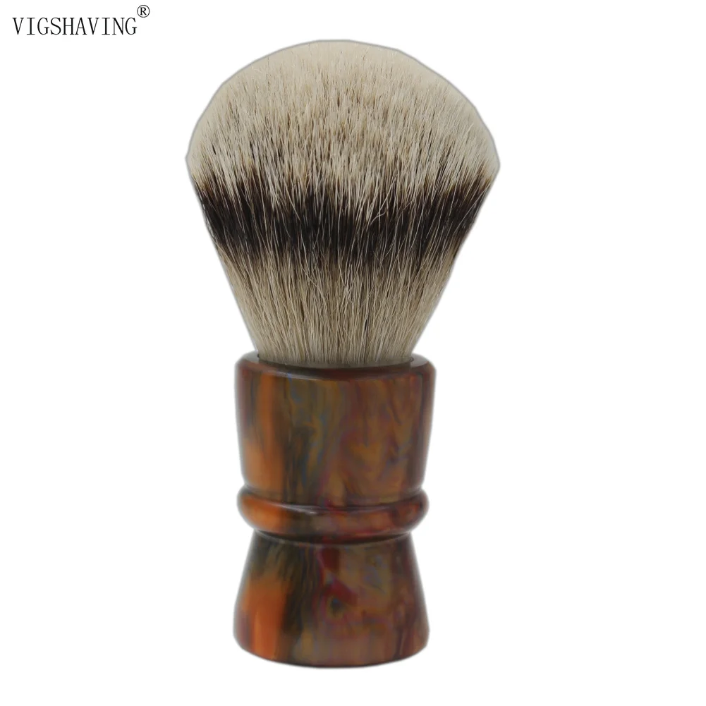 30mm Knot Colorful Resin Handle Silvertip Badger Hair Shaving Brush for