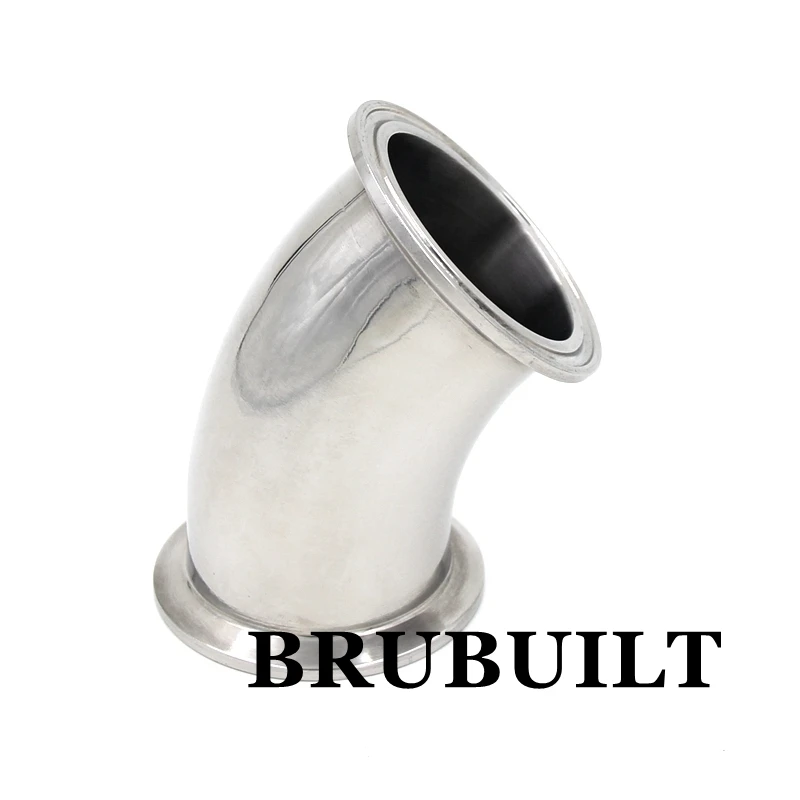 2&quot TC 45 degree Elbow 304 Sanitary Tri-Clover Fittings Connectors Home Brew | Инструменты