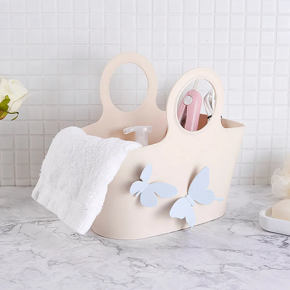 Plastic Basket Portable waterproof Bathing Wash Hand Basket Bathroom