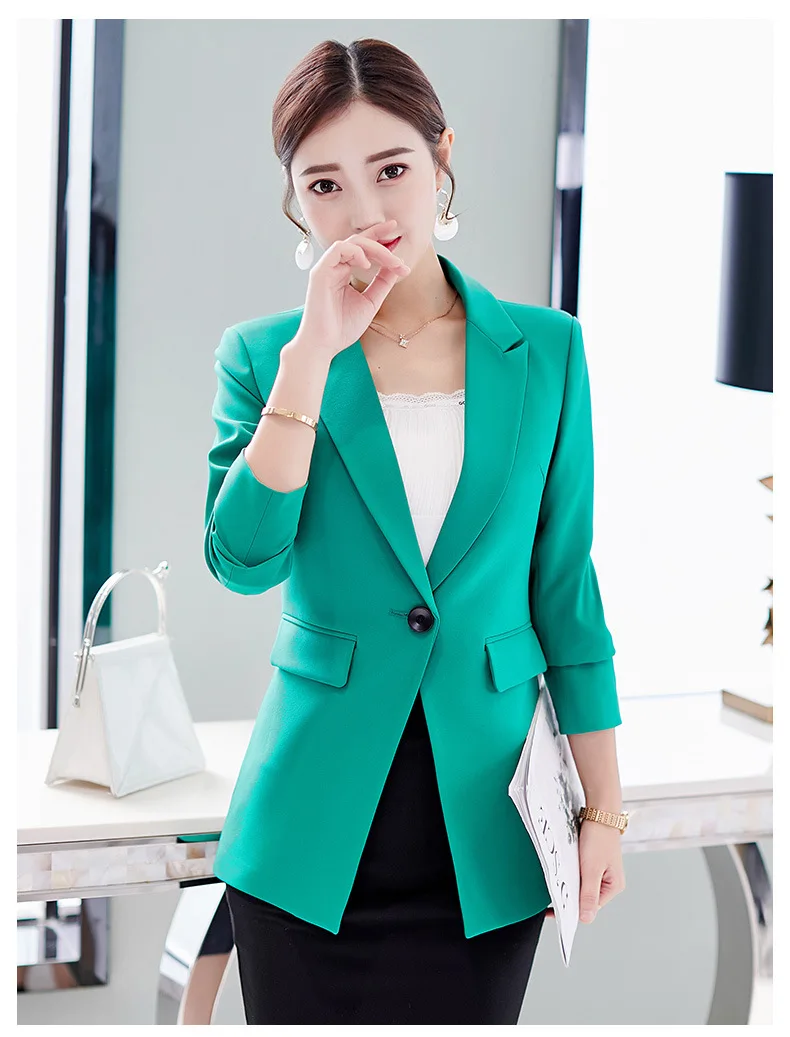 Women's jacket 201 autumn new Slim large size long sleeve small suit jacket fashion casual suit female