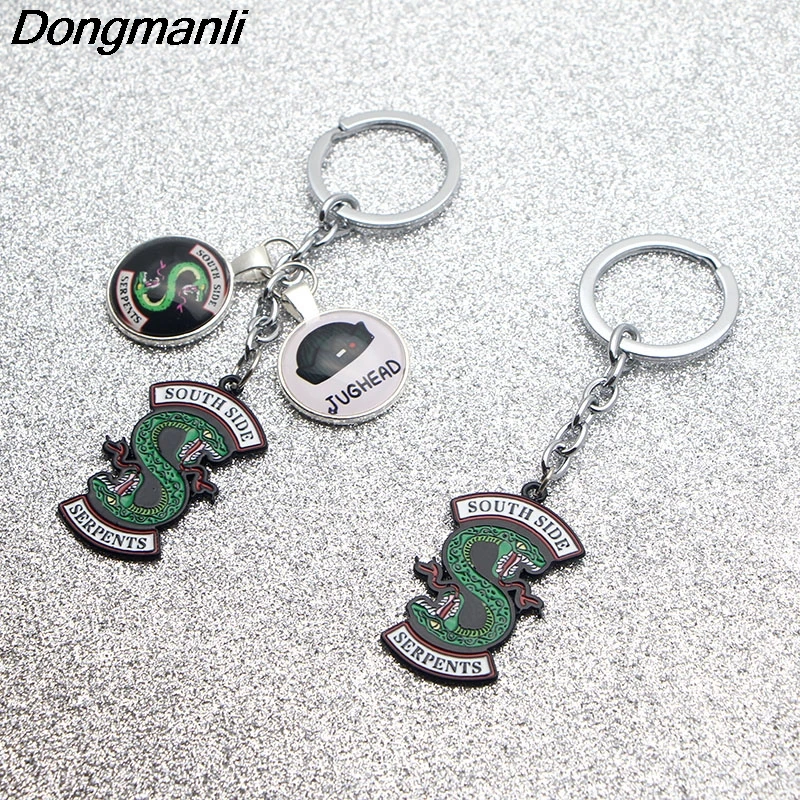 Dongmanli Riverdale Keychains TV Series Southside Serpents Keyring Car Keychain Fashion Alloy Keys Holder M2355 Fashion Jewelry