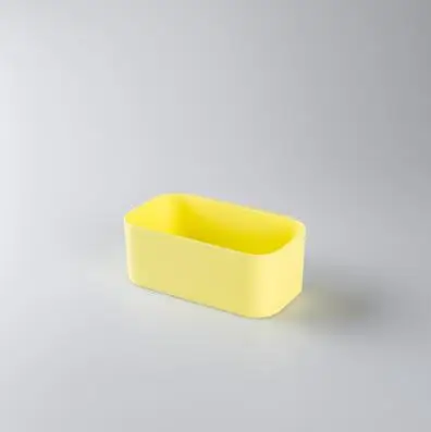 Самоклеящаяся пластиковая коробка для хранения, органайзер для макияжа, настенная полка, бесшовная паста, подвесной стеллаж для хранения, аксессуары для ванной и кухни - Цвет: S             yellow