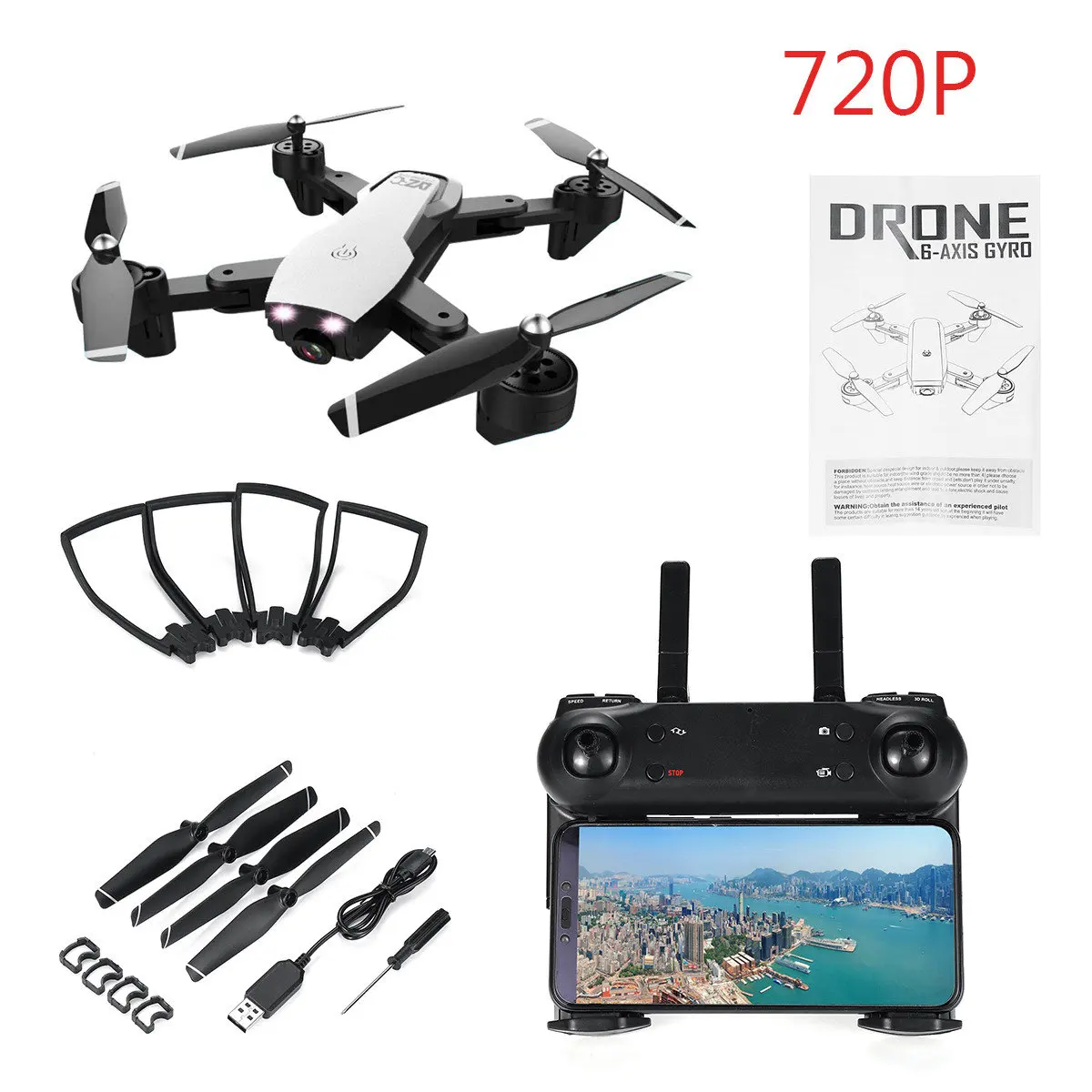 720P white 2,4G L107 1080P двойная Wifi камера s Drone 120M RC Drone gps полная широкоугольная камера приложение жестовая съемка смарт-контроль RC Drone - Цвет: 720P white