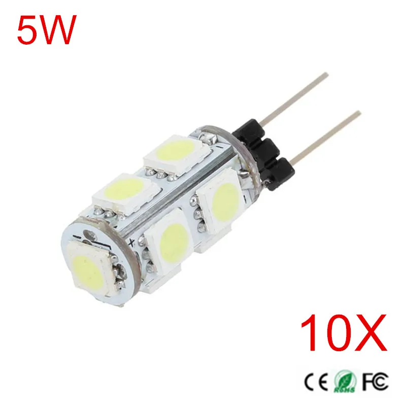

New arriver G4 LED Bulb DC 12V 5W 9pcs 5050 SMD LED Car light Warm White/Cold White 10pcs/lot,Free shippng